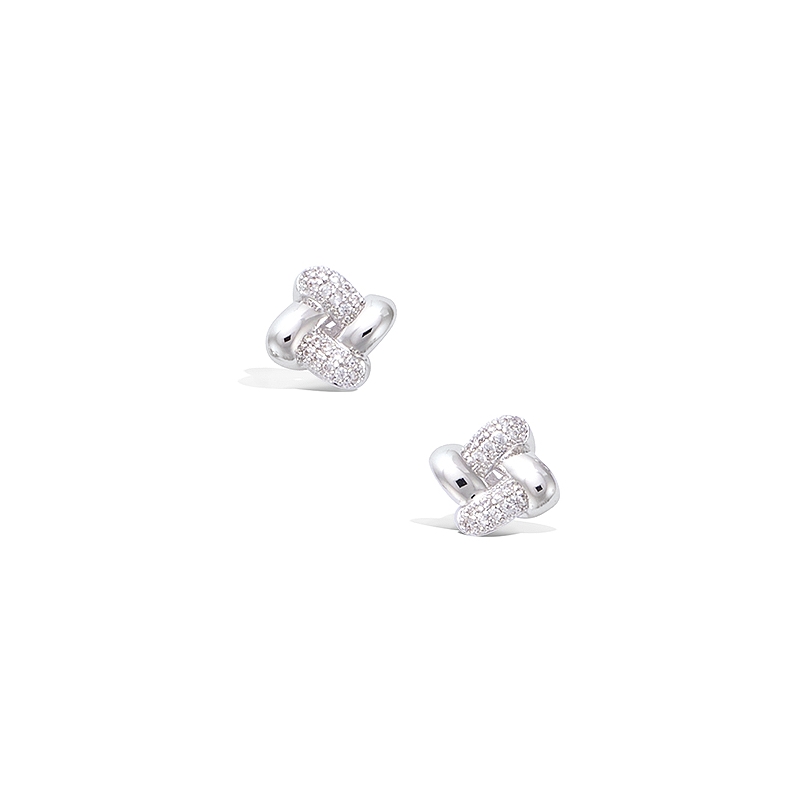 Boucle d'oreilles argent et oxyde de zirconium