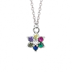 Collier argent et oxyde de...