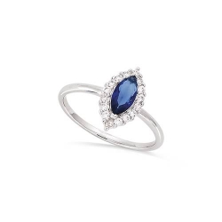 Bague argent rhodié et...