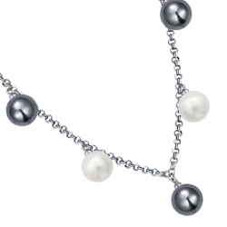 Collier argent avec perles...