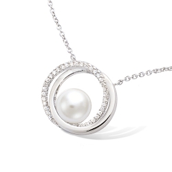 Collier argent avec perle...