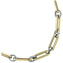 Collier acier bicolore