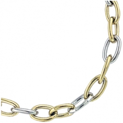 Collier en acier bicolore...