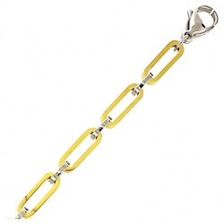 Bracelet en acier bicolore