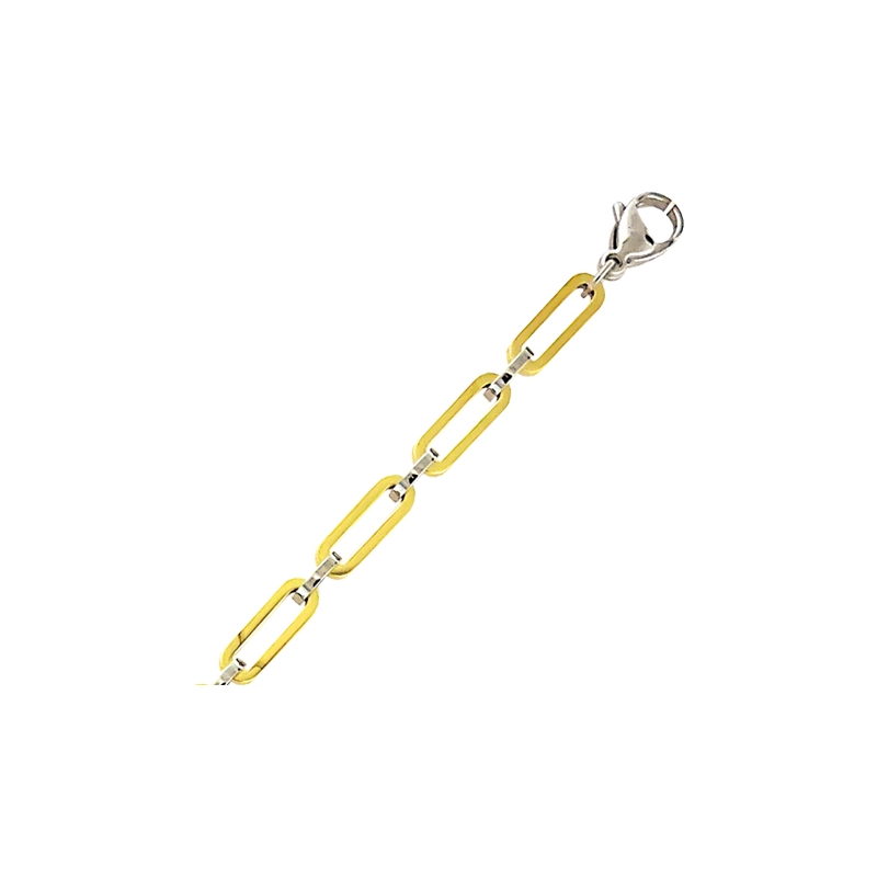Bracelet en acier bicolore