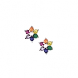 Boucle d'oreilles argent et...