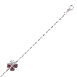 Bracelet trèfle argent et...