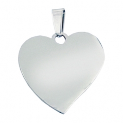 Pendentif cœur fantaisie acier