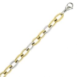 Bracelet acier bicolore