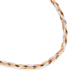 Collier argent 3 tons en 40 cm 