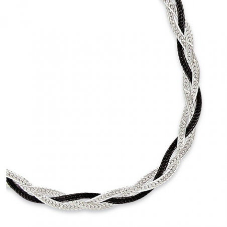 Collier argent 2 tons en 40 cm