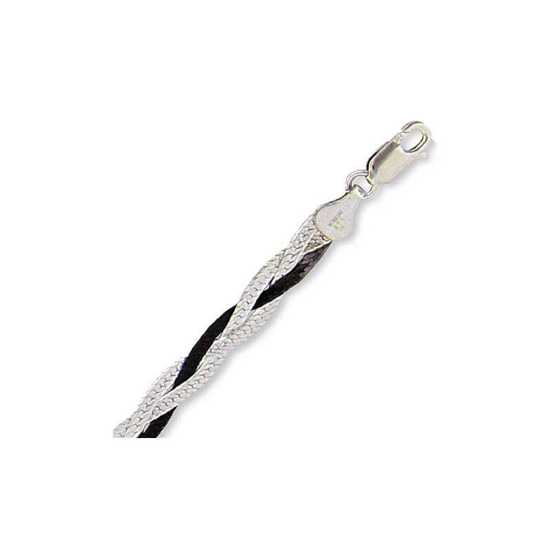 Bracelet argent 2 tons en 18 cm