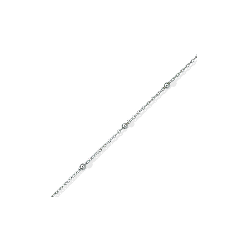 Chaîne de cheville argent  en 25 cm mise à longueur 23 cm 