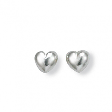 Boucle d'oreille argent coeur